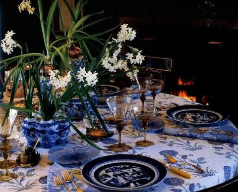 Blue & White table setting