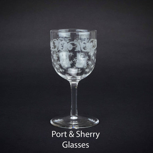 Engraved port glass