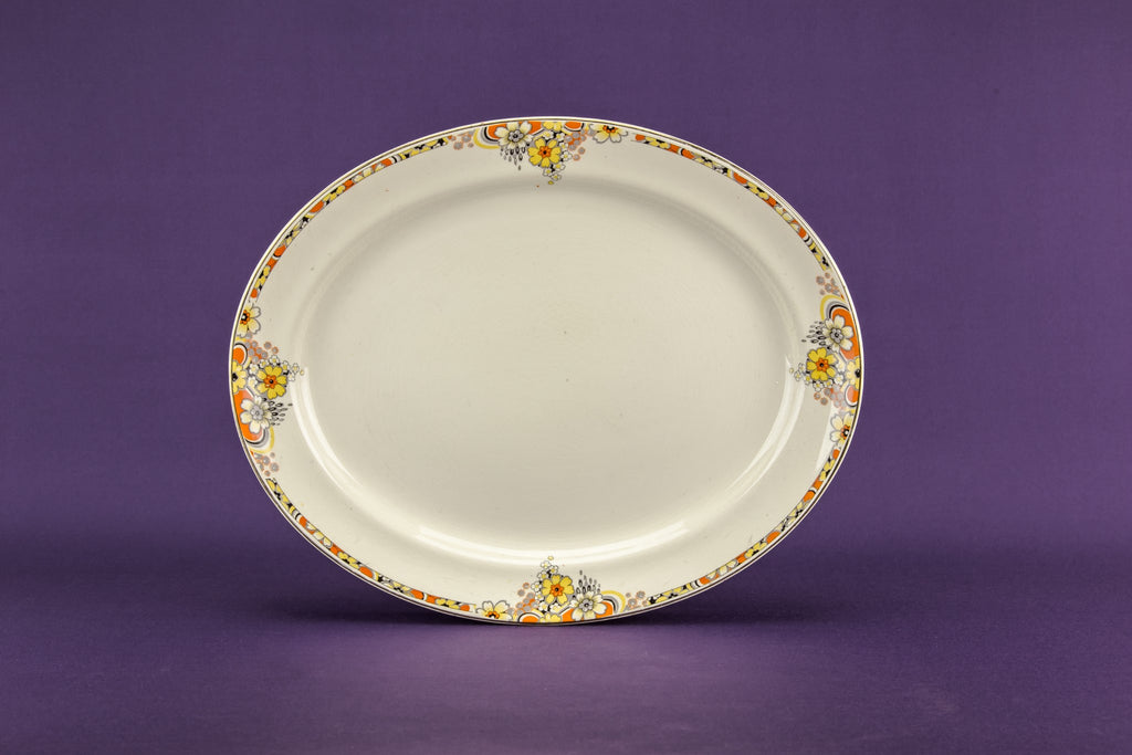 Ceramic floral platter