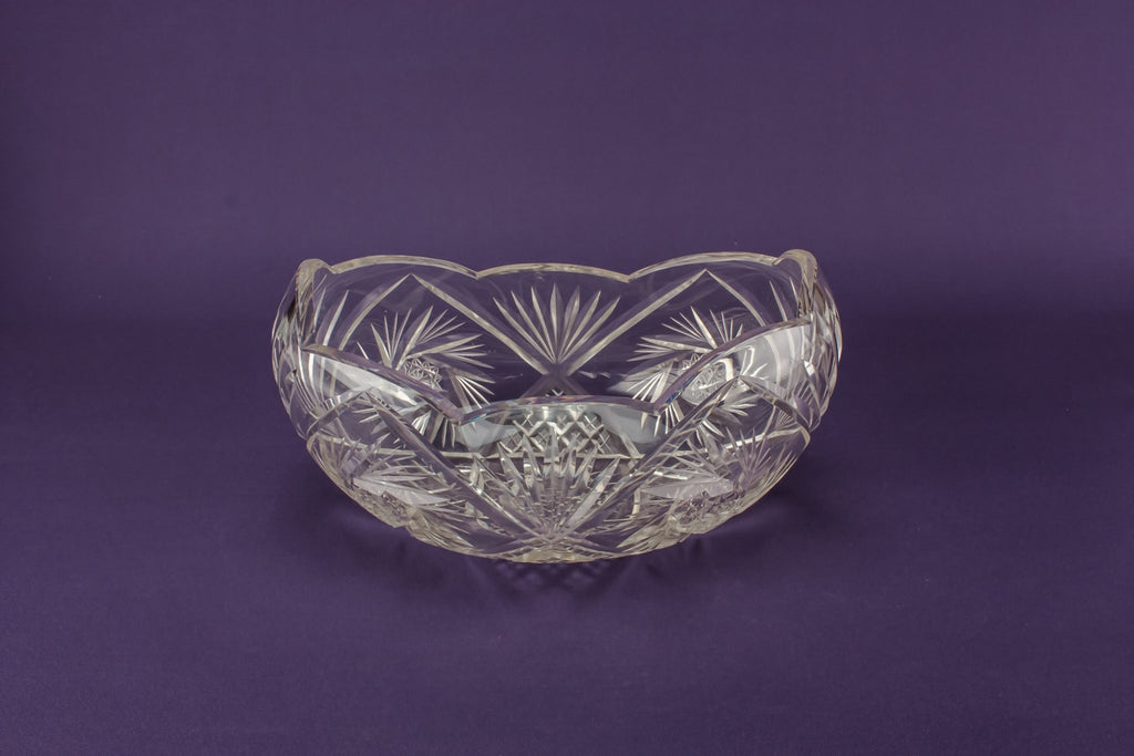 Retro cut glass bowl