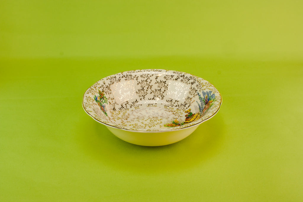 Art Deco pottery serving bowl
