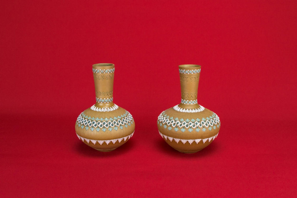 2 Doulton Lambeth vases