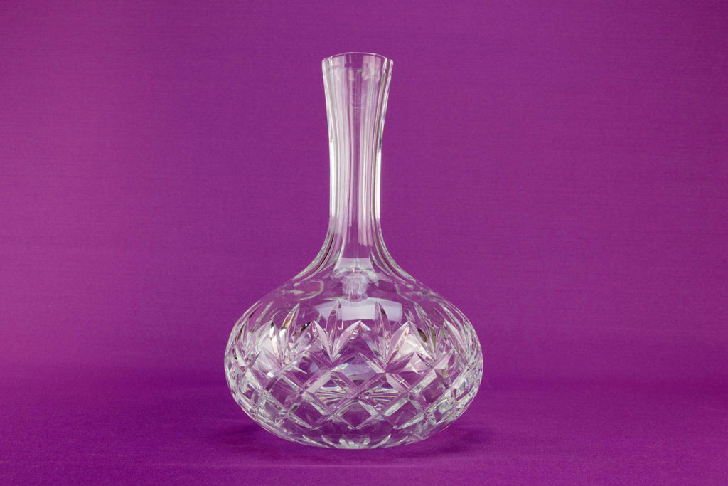Cut glass table carafe, English late 20th C