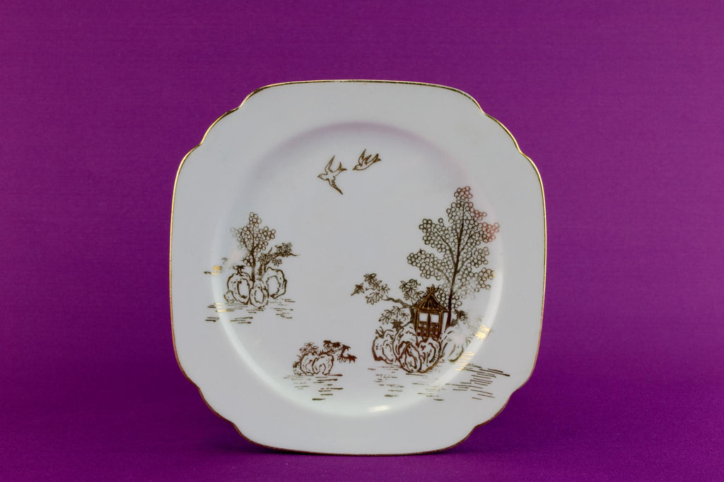 5 small Noritake porcelain plates, Japanese 1910s