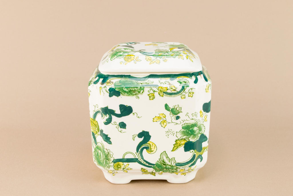 Masons Floral Green Potpourri Jar