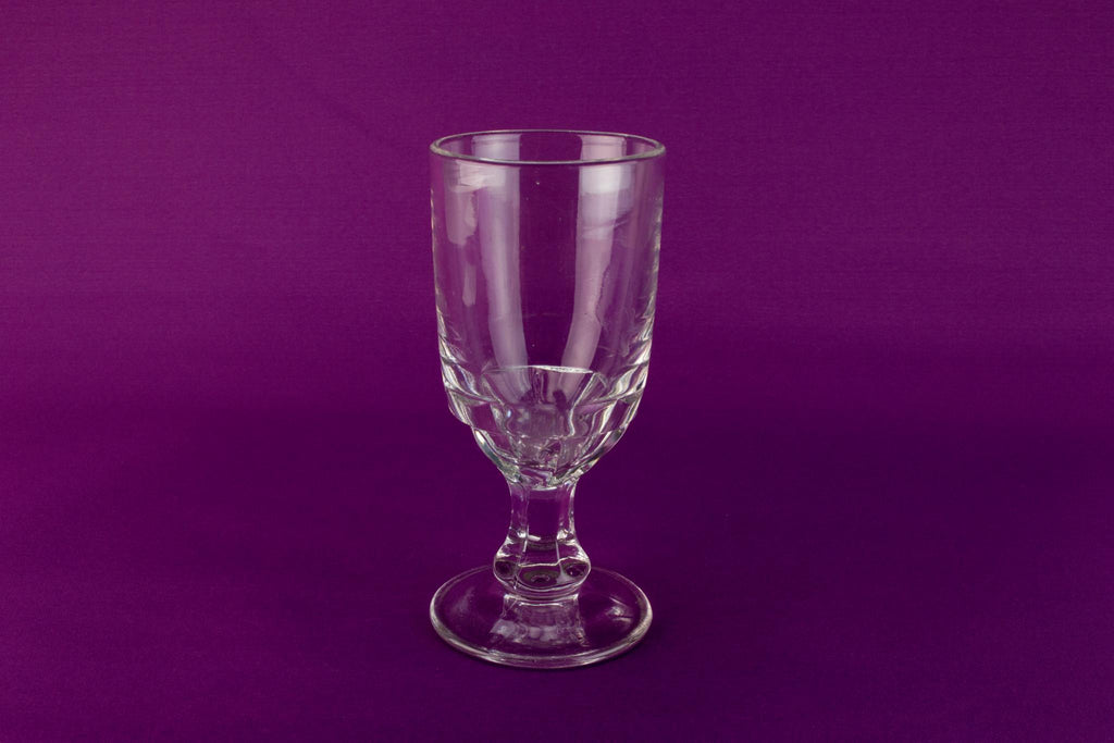 Pressed glass beer rummer, English 19th century