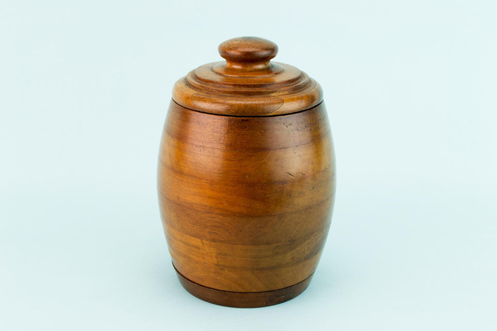 Wooden Kitchen Storage Jar, English 1930s
