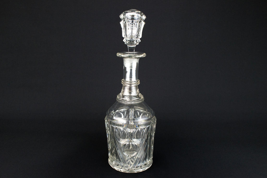 Dessert Wine decanter in Moulded Glass, English 19th Century