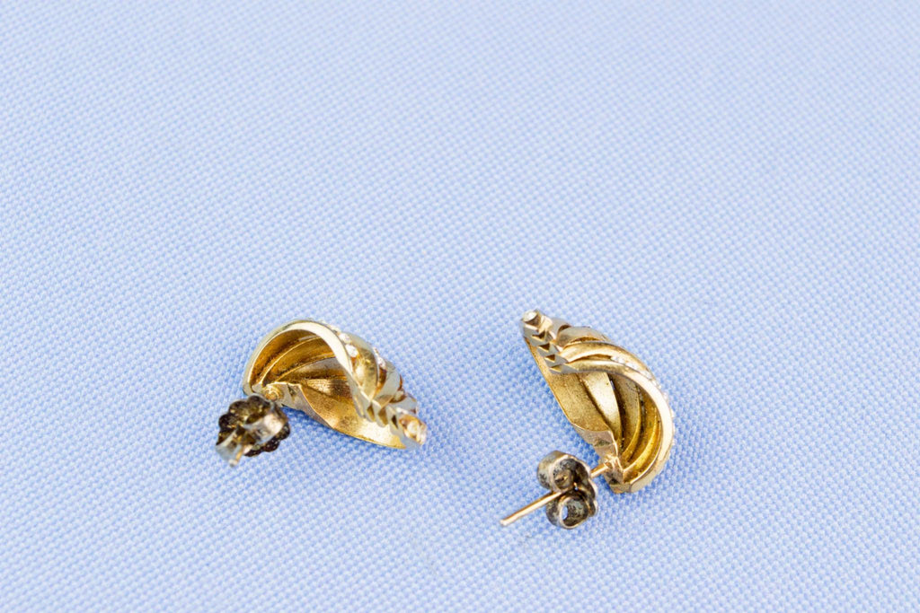 CZ Gold Coloured Earrings