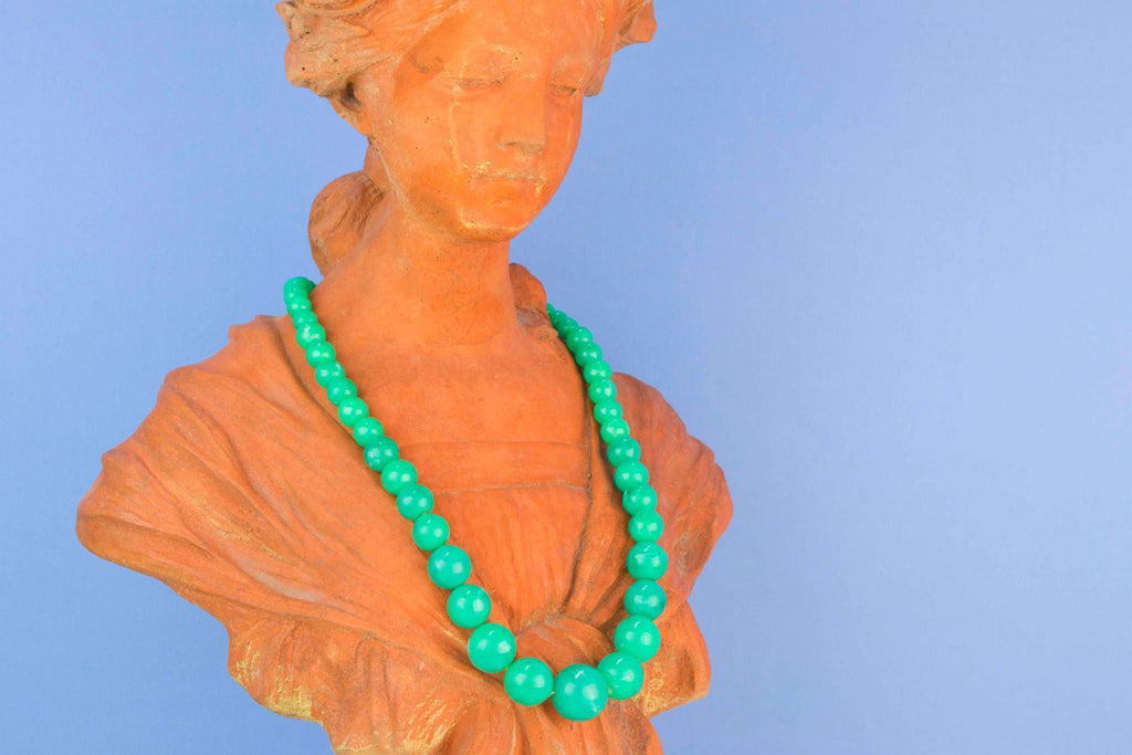 Green Necklace in Perspex, French circa 1950