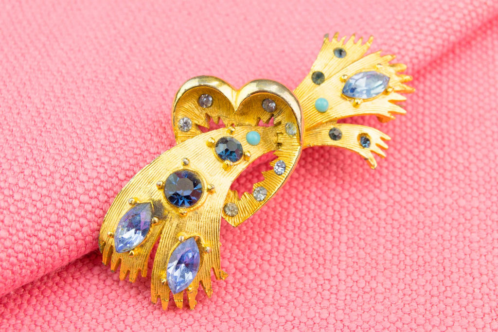Gold Brooch by Exquisite, English 1950s