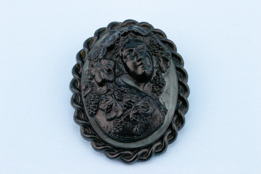 Pressed Horn Brooch, English 1860s