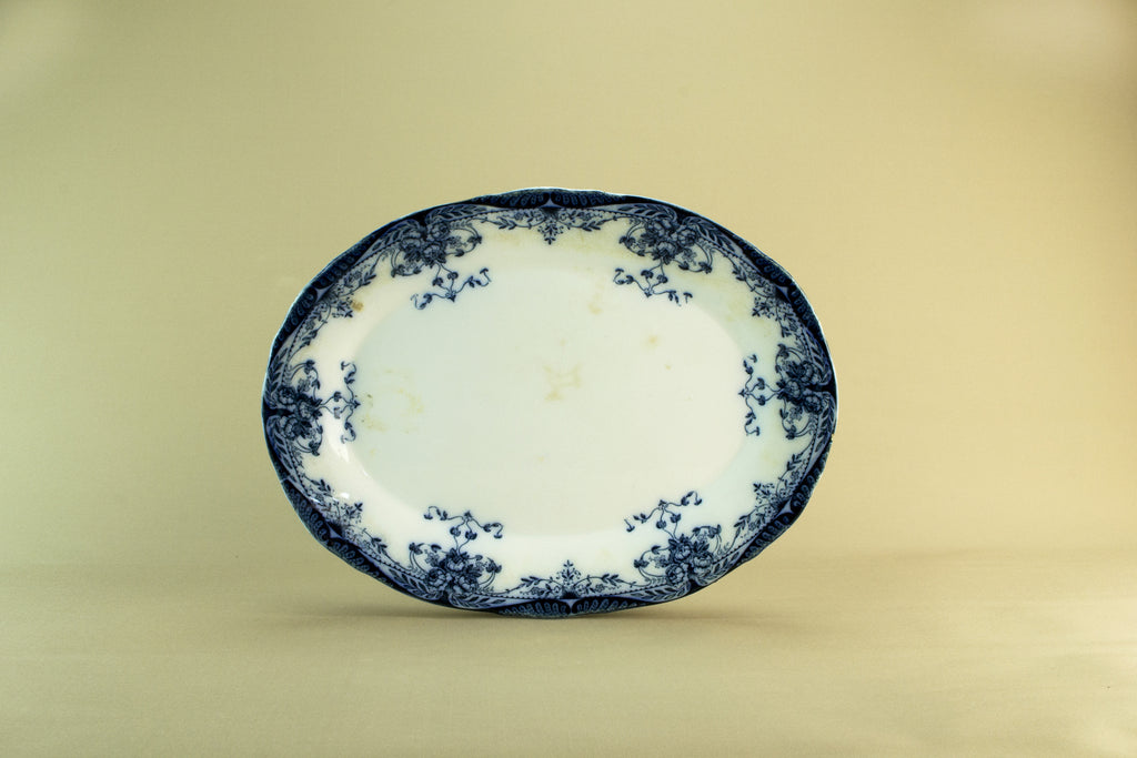 Blue and white serving platter, circa 1900