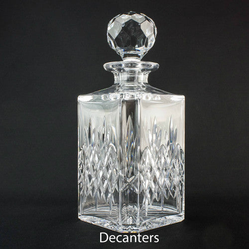 Square cut glass whisky decanter