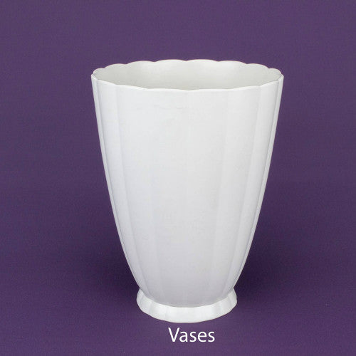 White flower vase