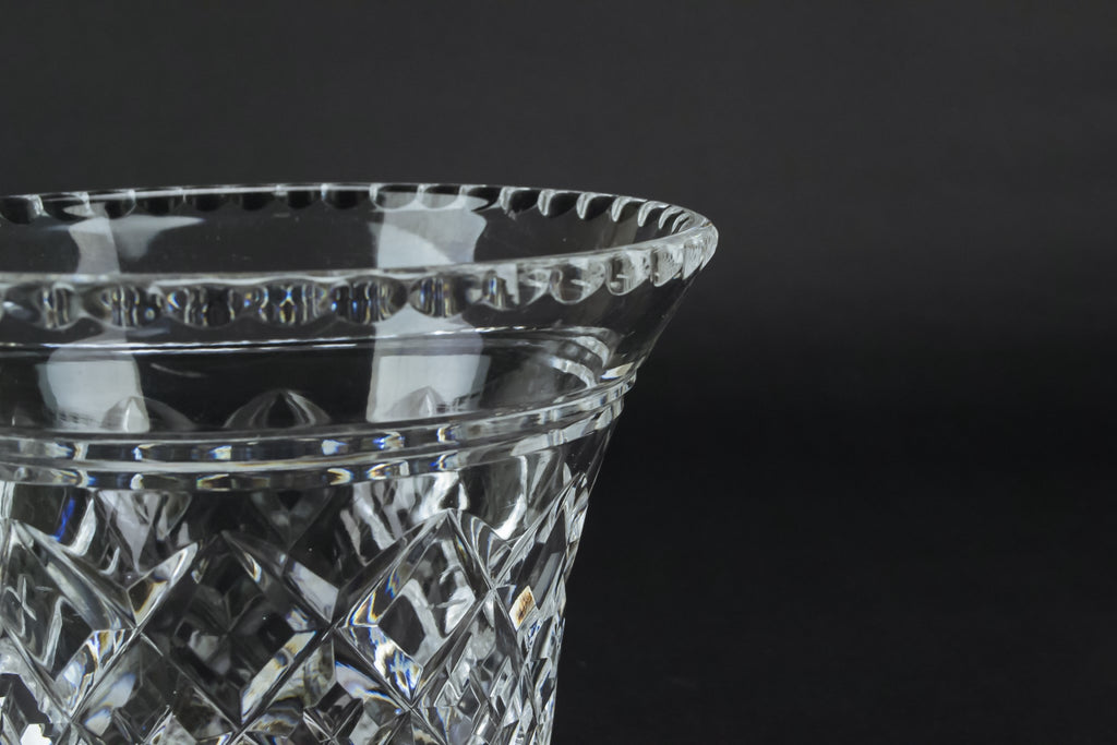 Cut glass serving bowl