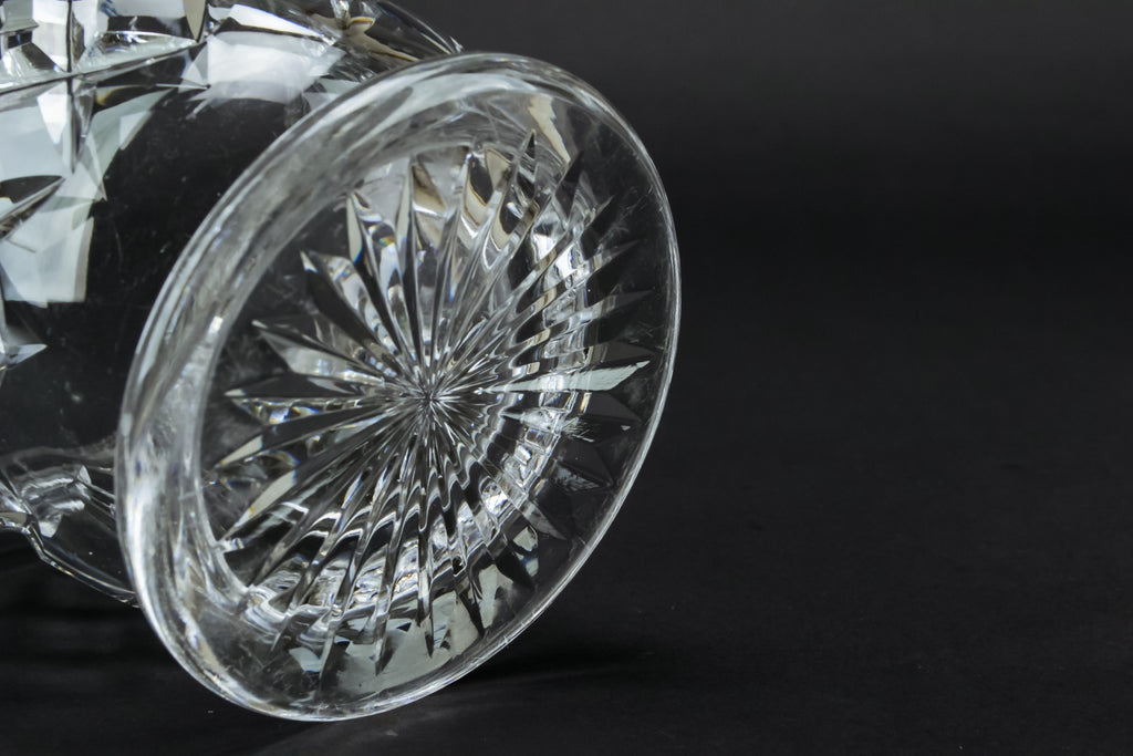 Cut glass serving bowl