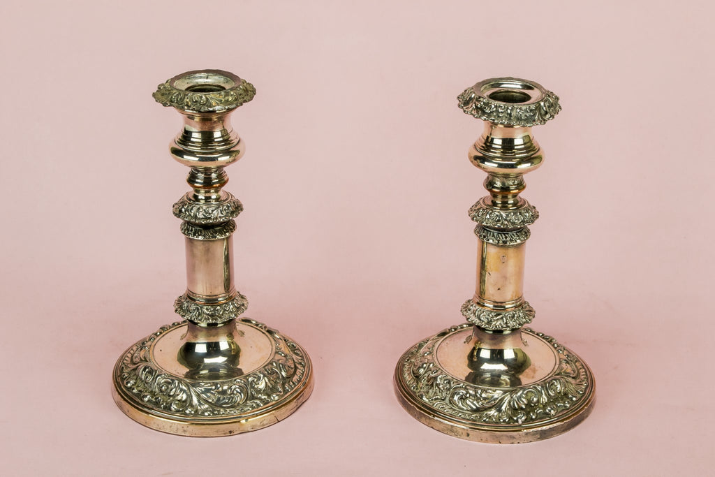 2 large candelabras