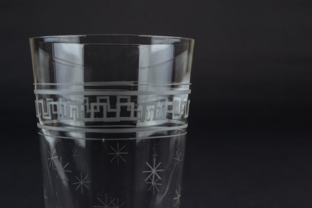 Star engraved cocktail glass