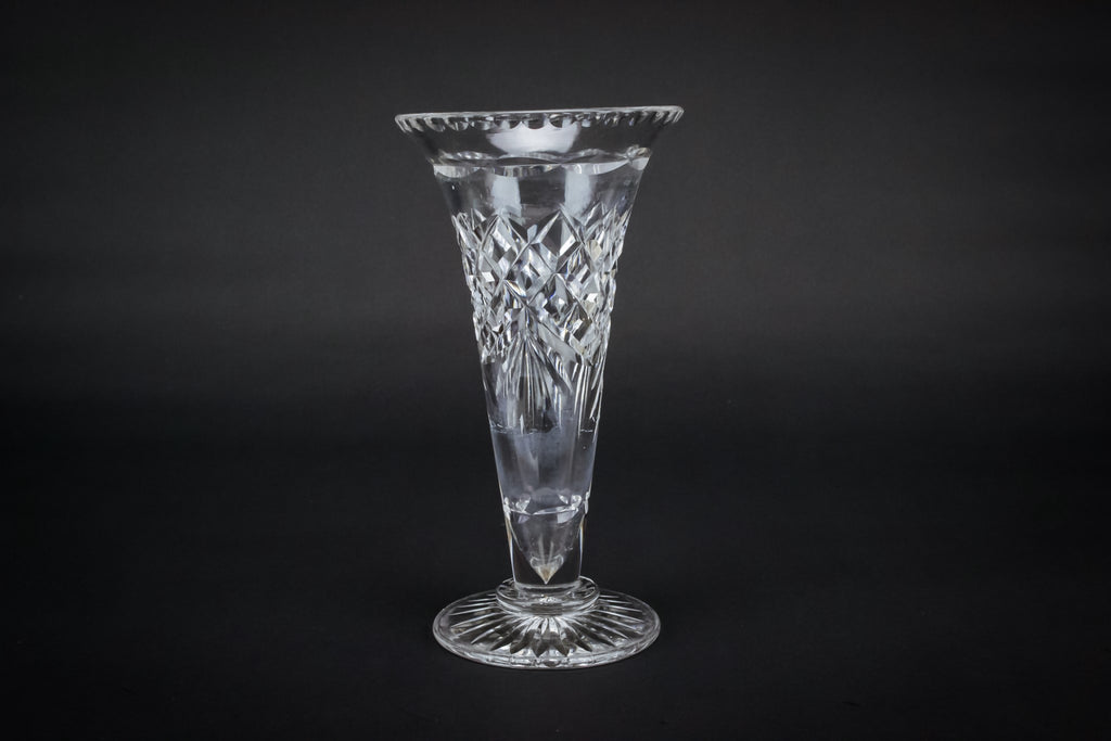Small cut glass trumpet vase