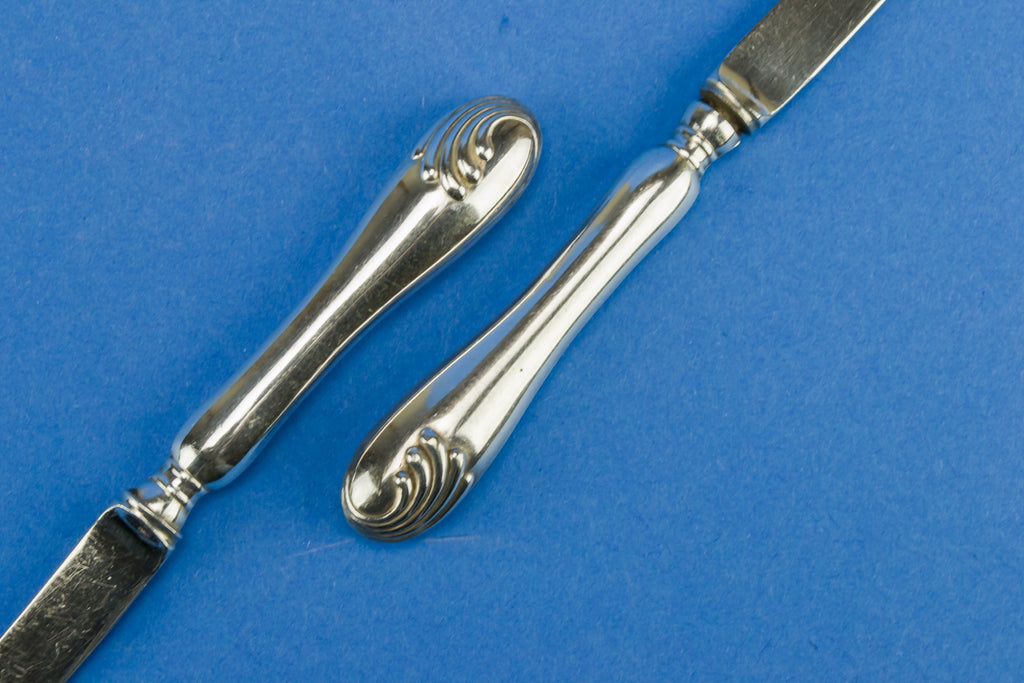 6 silver butter knives