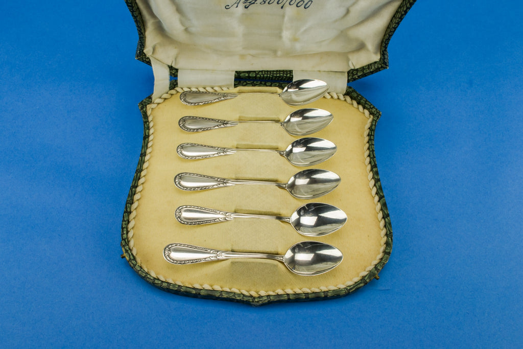 6 silver coffee spoons