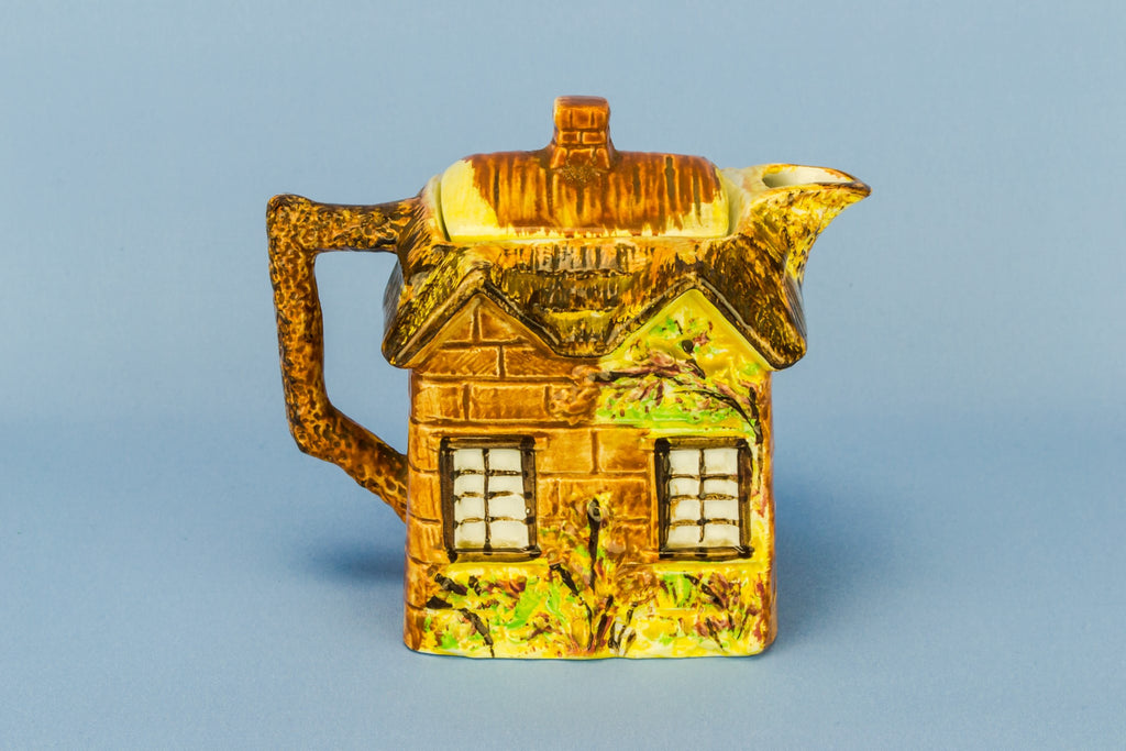 Thatched cottage teapot