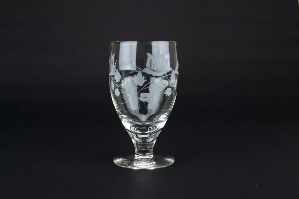 3 engraved wine glasses