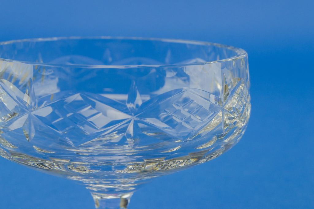 2 cut glass dessert bowls