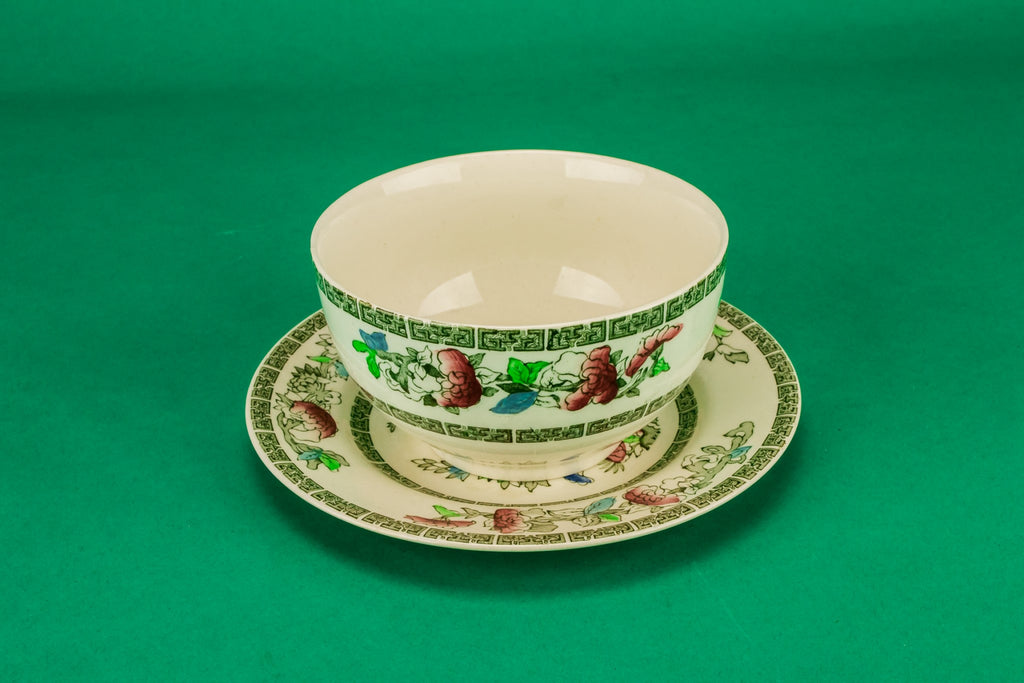 Sugar bowl on plate