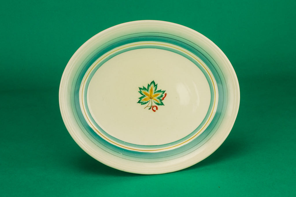 Small green serving platter