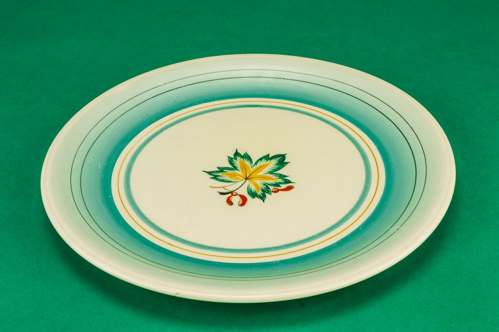 6 green dinner plates