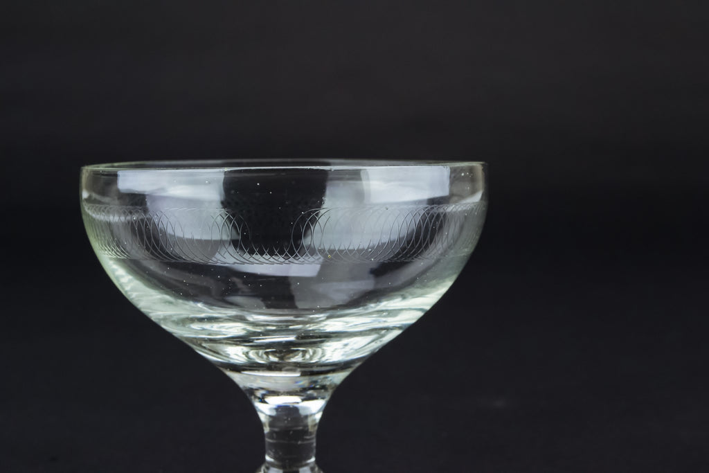Engraved Champagne saucer