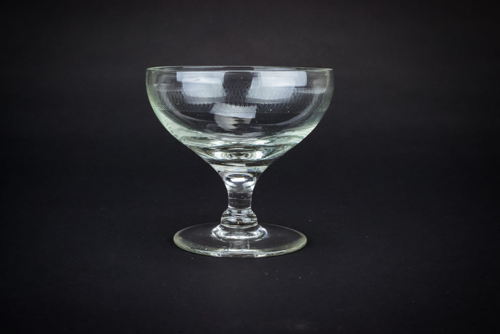 Engraved Champagne saucer