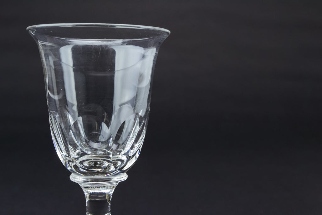 Dessert wine cut glass, English 19th Century