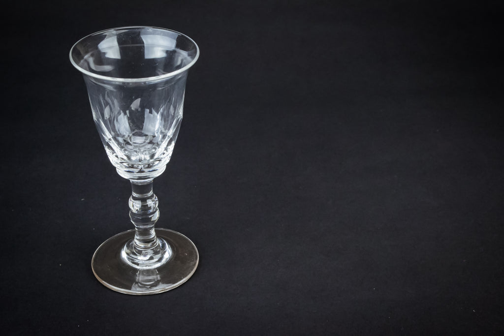 Dessert wine cut glass, English 19th Century