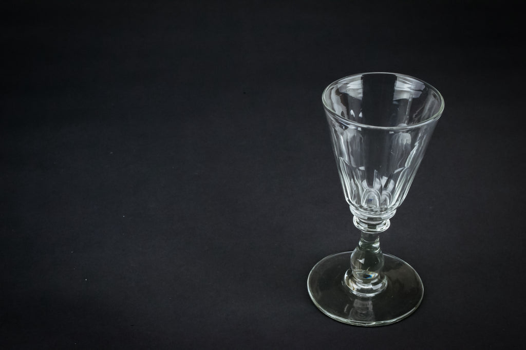 2 conical port stem glasses