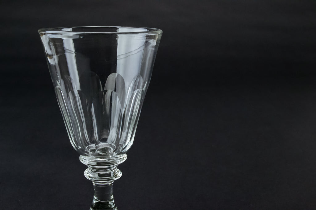 2 conical port stem glasses