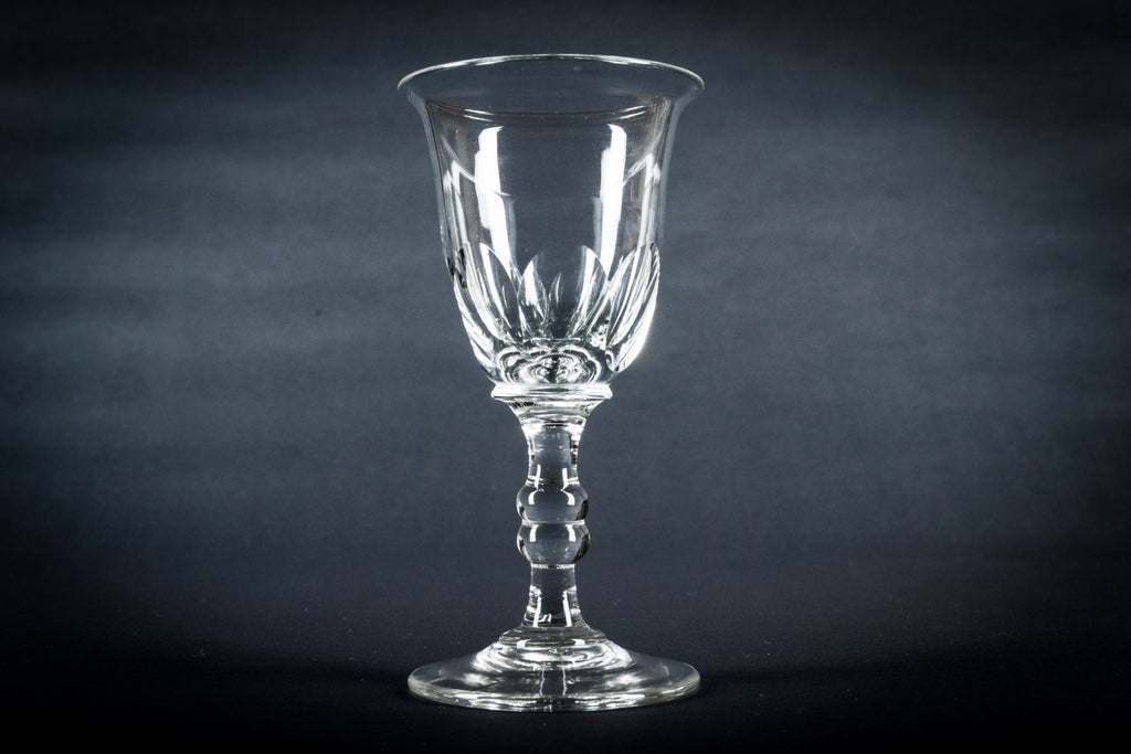 Dessert wine cut glass, English 19th Century