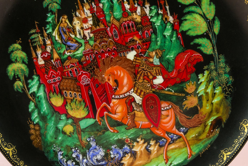 Fairy tale painted plate