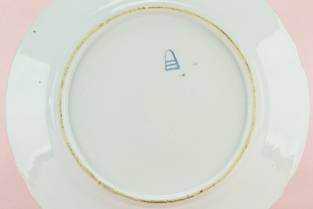 Green and gold cake plate
