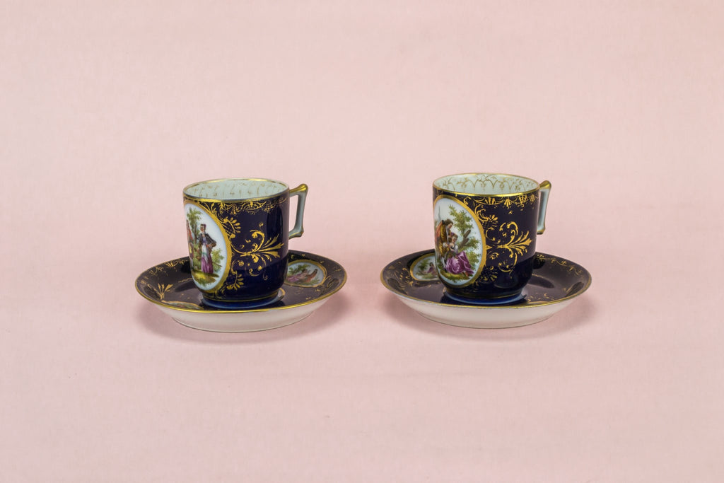 Painted coffee set for 2