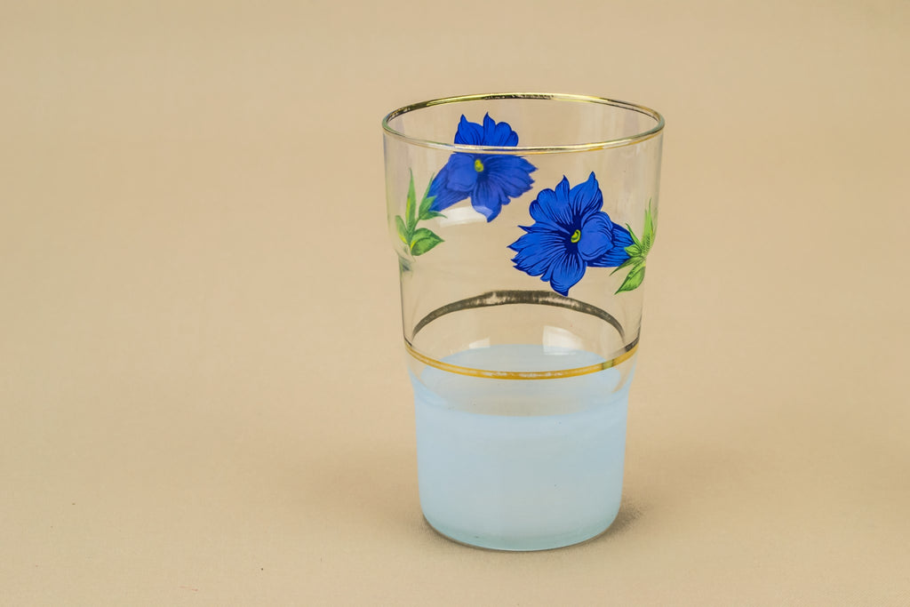 6 bluebell water glasses