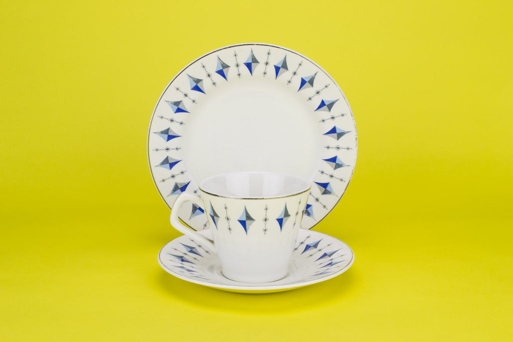 Blue and white coffee set, English 1960s