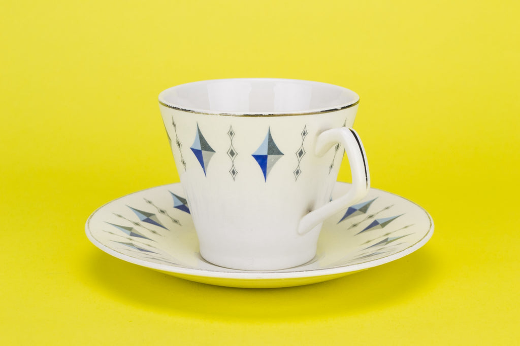 Blue and white coffee set, English 1960s