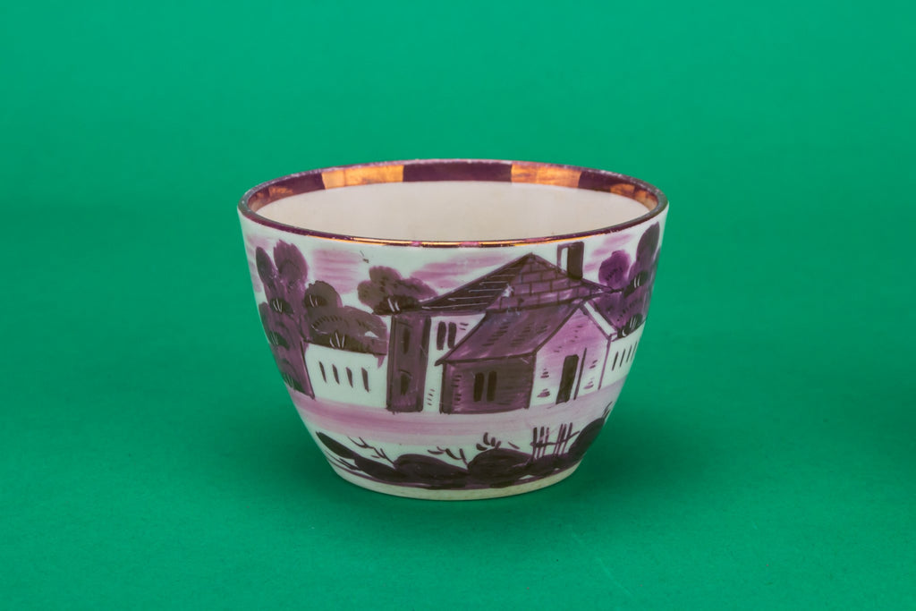 Purple teacup and saucer