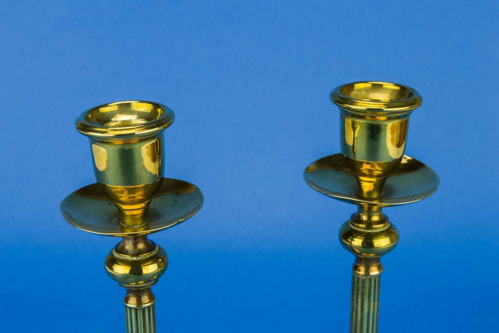 Pair of brass candlesticks