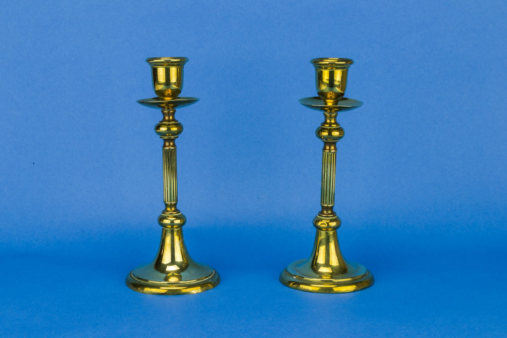 Pair of brass candlesticks