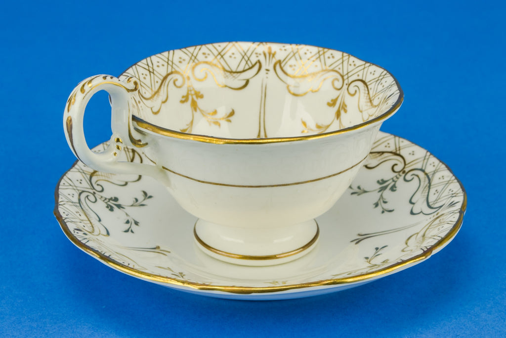 Gold and white tea set for 6