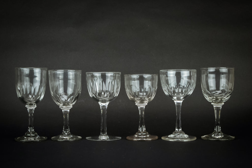 6 port and sherry glasses